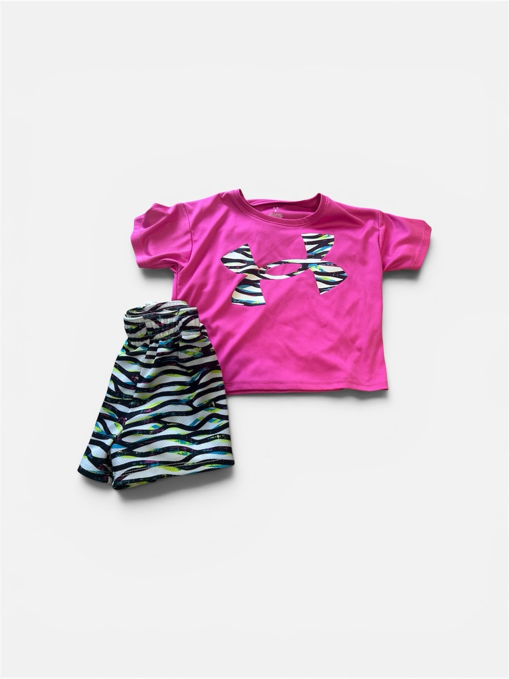 Bundle & Save. Little girl Size 5 Under Armour Hot Pink  Athletic Top & shorts
